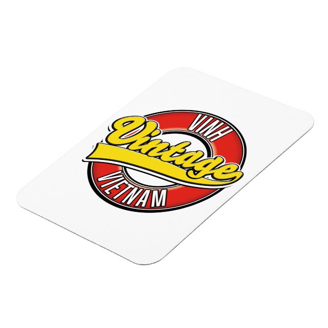 Imán Logo retro de Vinh Vietnam (Lado Izquierdo)