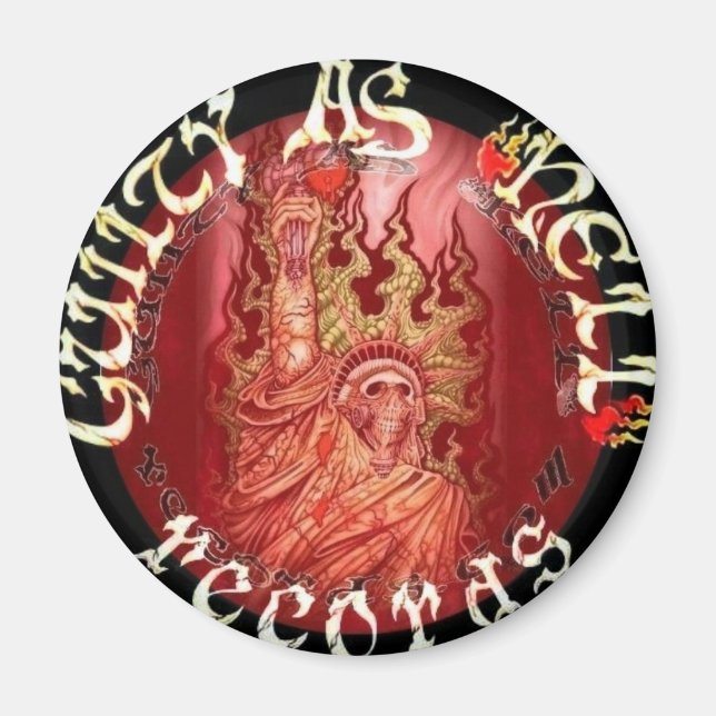 Imán Logo rojo con negro de GAHR (Frente)