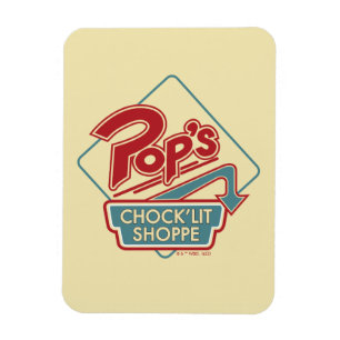 Imán Logo rojo de la tienda "chock'Lit" del Pop