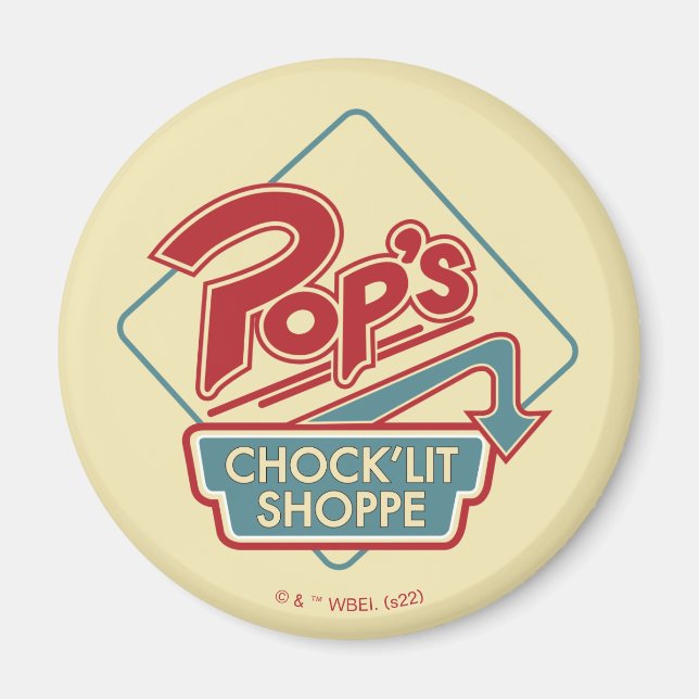 Imán Logo rojo de la tienda "chock'Lit" del Pop (Frente)