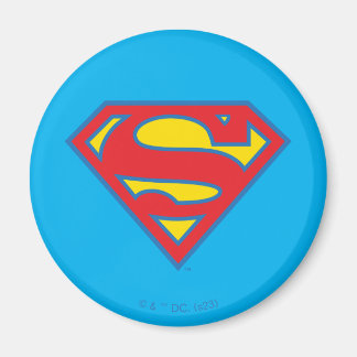 Imán Logo superchica clásica con contorno azul
