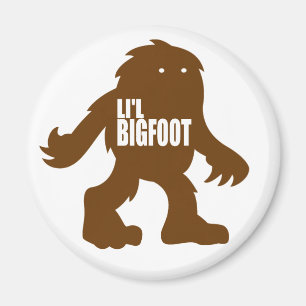 Imán Logotipo adorable de LI'L BIGFOOT - Brown lindo