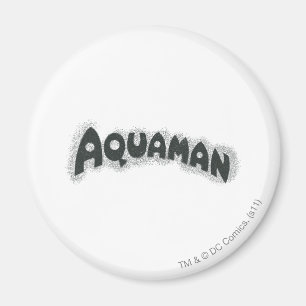 Imán Logotipo Aquaman Grunge Black
