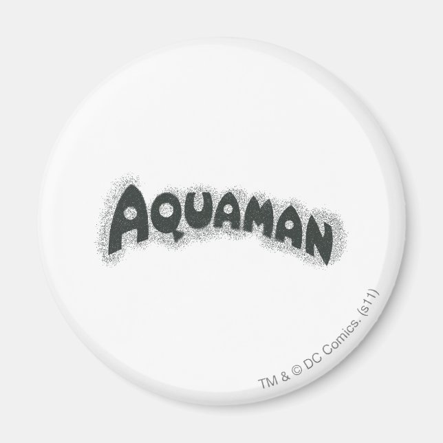 Imán Logotipo Aquaman Grunge Black (Frente)