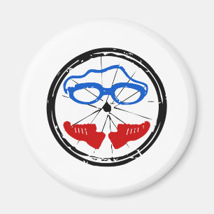 Imán Logotipo artístico fresco del Triathlon