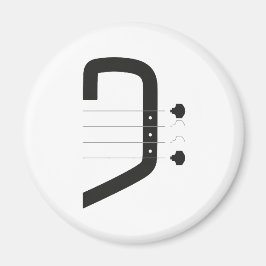 Imán logotipo bajo clef y guitarra