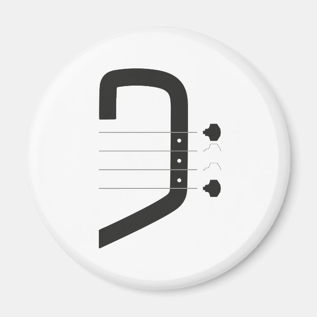 Imán logotipo bajo clef y guitarra (Frente)