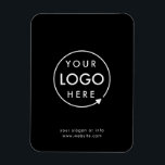 Imán Logotipo comercial | Empresa profesional<br><div class="desc">Una sencilla plantilla de negocios en negro personalizado con un estilo minimalista moderno que se puede actualizar fácilmente con el logotipo y el texto de su empresa. Si necesitas ayuda para personalizar este producto, por favor contáctame con el botón de mensaje que aparece a continuación y estaré encantado de ayudarte....</div>