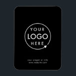 Imán Logotipo comercial | Empresa profesional<br><div class="desc">Una sencilla plantilla de negocios en negro personalizado con un estilo minimalista moderno que se puede actualizar fácilmente con el logotipo y el texto de su empresa. Si necesitas ayuda para personalizar este producto, por favor contáctame con el botón de mensaje que aparece a continuación y estaré encantado de ayudarte....</div>