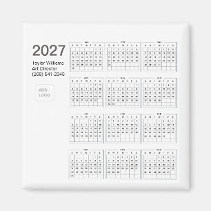Imán Logotipo corporativo minimalista 2027
