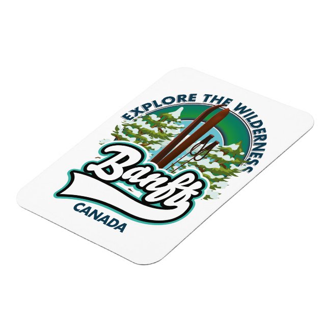 Imán logotipo de banff canadá para esquiar (Lado Izquierdo)