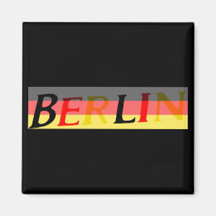 Imán Logotipo de Berlín en bandera alemana