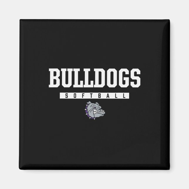 Imán Logotipo de Brownsburg Bulldogs Softll Hs  (Frente)