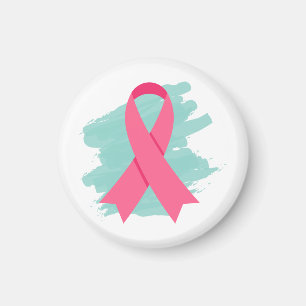 Imán Logotipo de cinta rosa de concienciación sobre el