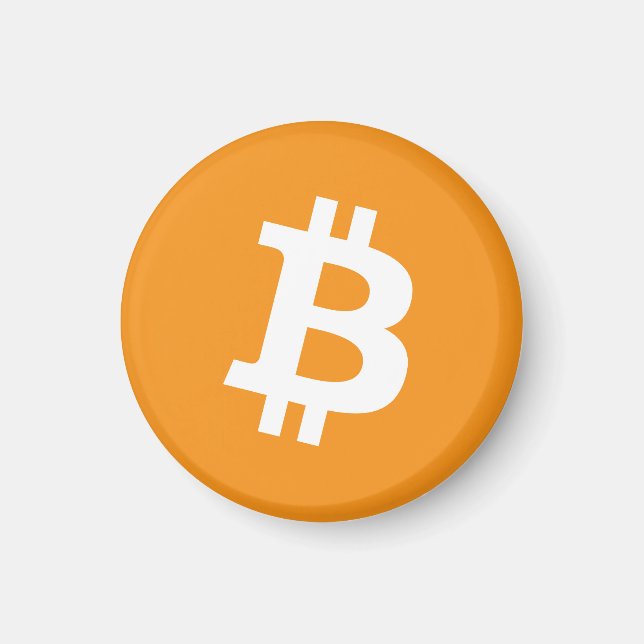 Imán Logotipo de criptografía de Bitcoin (Frente)