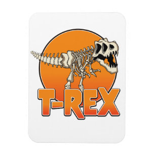 Imán logotipo de dibujos animados de T-REX