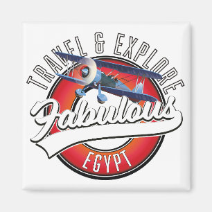 Imán Logotipo de Egipto fabuloso para viajar y explorar