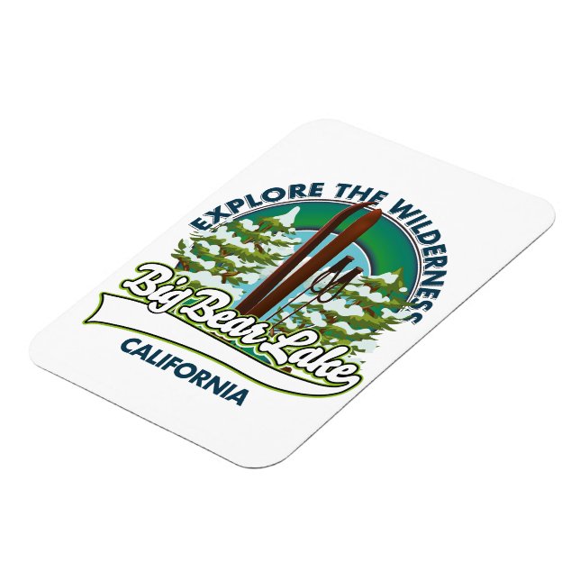 Imán Logotipo de esquí del lago Big Bear California (Lado Izquierdo)