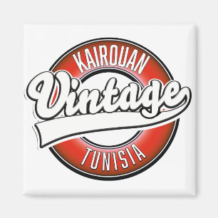 Imán logotipo de estilo vintage de Kairouan Túnez