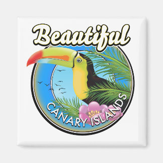 Imán logotipo de estilo vintage de las hermosas Islas C