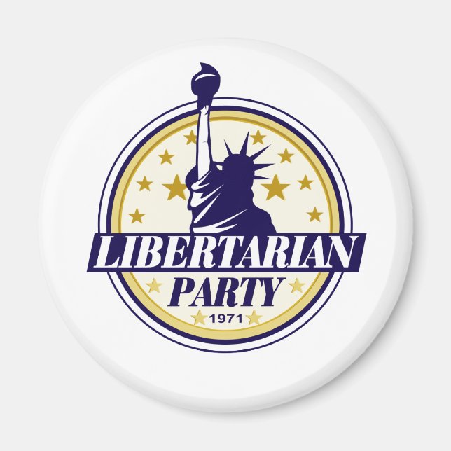 Imán logotipo de fiesta libertario (Frente)