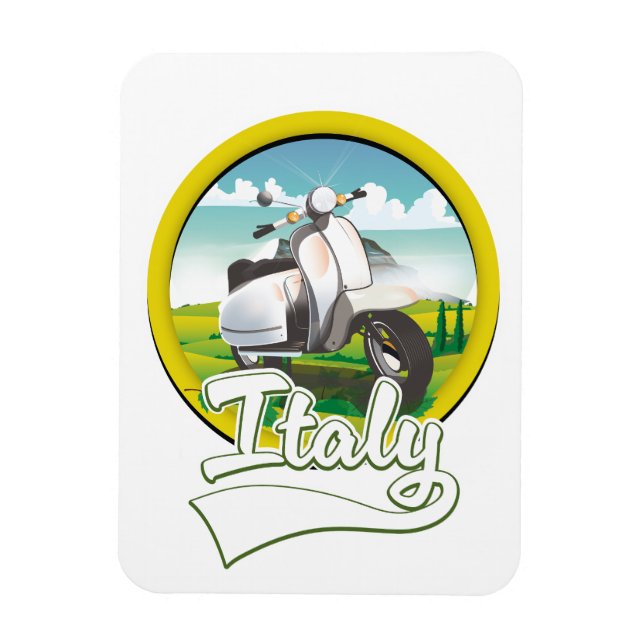 Imán logotipo de Italy Scooter Travel (Vertical)