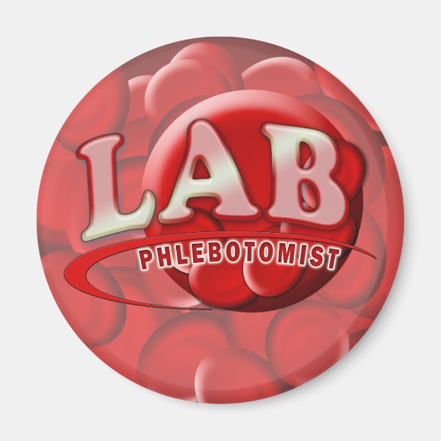 IMÁN LOGOTIPO DE LAB PHLEBOTOMIST RBC (Frente)