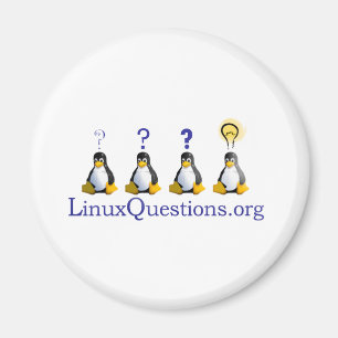 Imán Logotipo de las preguntas de Linux