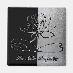 Imán Logotipo de Lee Hiller Designs acentos negro y ace