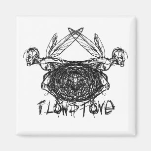 Imán Logotipo de los píxeles de los gráficos de flor