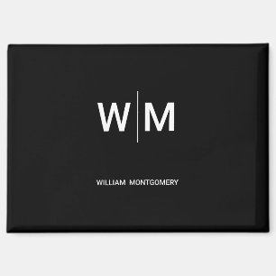 Imán Logotipo de marca negra Empresa comercial corpor