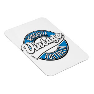 Imán logotipo de Newcastle Australia al estilo vintage