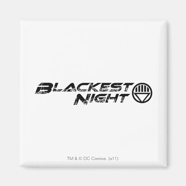 Imán Logotipo de noche negra (Frente)