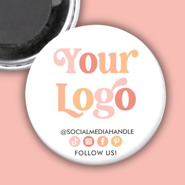 Imán Logotipo de personalizado Empresa Promoción de med (custom logo social media promotional magnet)