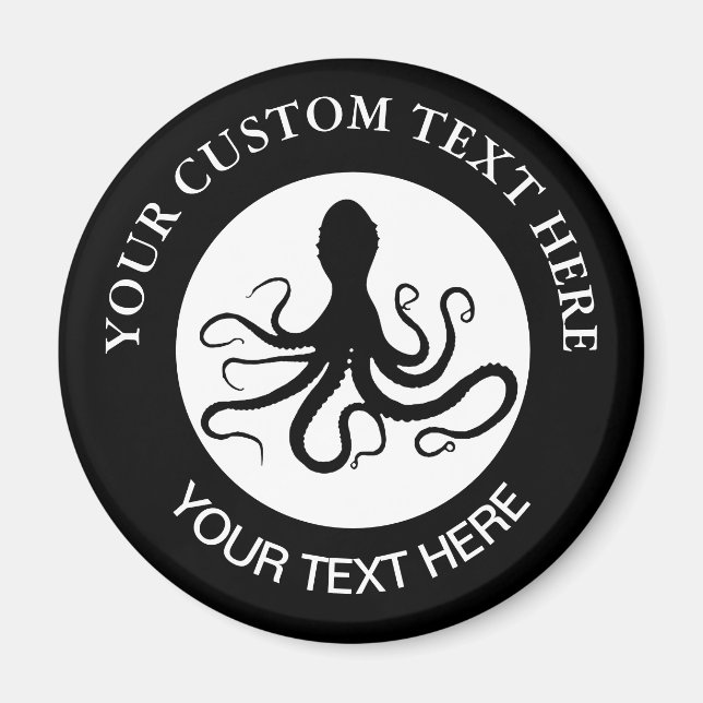 Imán Logotipo de Personalizado Octopus (Frente)