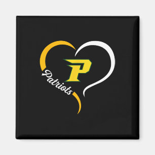 Imán Logotipo de Pinecrest Patriots Media Heart Slogan 