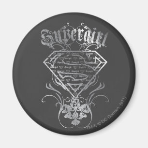 Imán Logotipo de plata de Supergirl