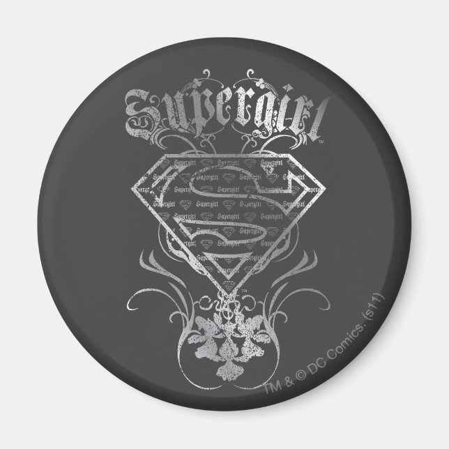 Imán Logotipo de plata superchica (Frente)