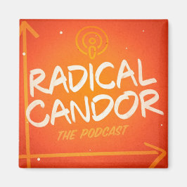 Imán Logotipo de podcast de candelabro radical