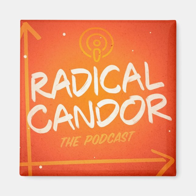 Imán Logotipo de podcast de candelabro radical (Frente)