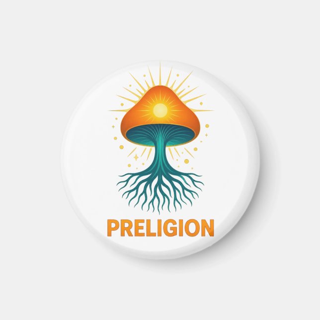 Imán logotipo de Preligion - Hongo (Frente)