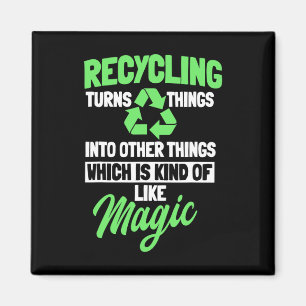 Imán Logotipo de reciclaje Ecologista Reciclaje Día de