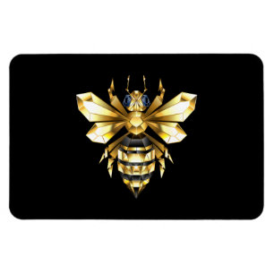 Imán Logotipo de Relieve metalizado dorado falso poligo