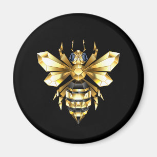 Imán Logotipo de Relieve metalizado dorado falso poligo