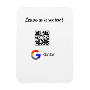 Imán logotipo de reseña comercial de Google Scan QR res