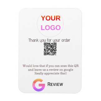 Imán logotipo de reseña de negocio de Google Scan QR re