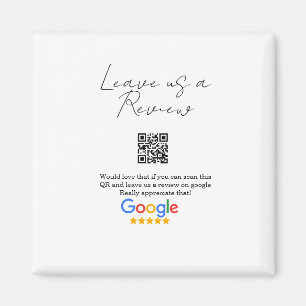 Imán logotipo de reseña de negocio de Google Scan QR re