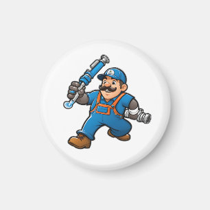 Imán logotipo de servicios de fontanería