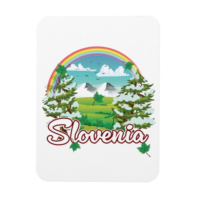 Imán logotipo de Slovenia Travel (Vertical)