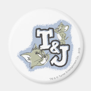 Imán Logotipo de Tom y Jerry T&J